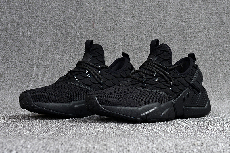 Women Nike Air Huarache 6 Flyknit All Black Shoes